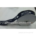 Dark blue cotton animal print organza ribbon for packing and decoration